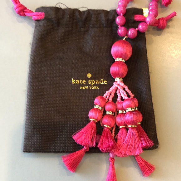 Kate Spade Beaded Coin and Tassel Necklace - Picture 12 of 14